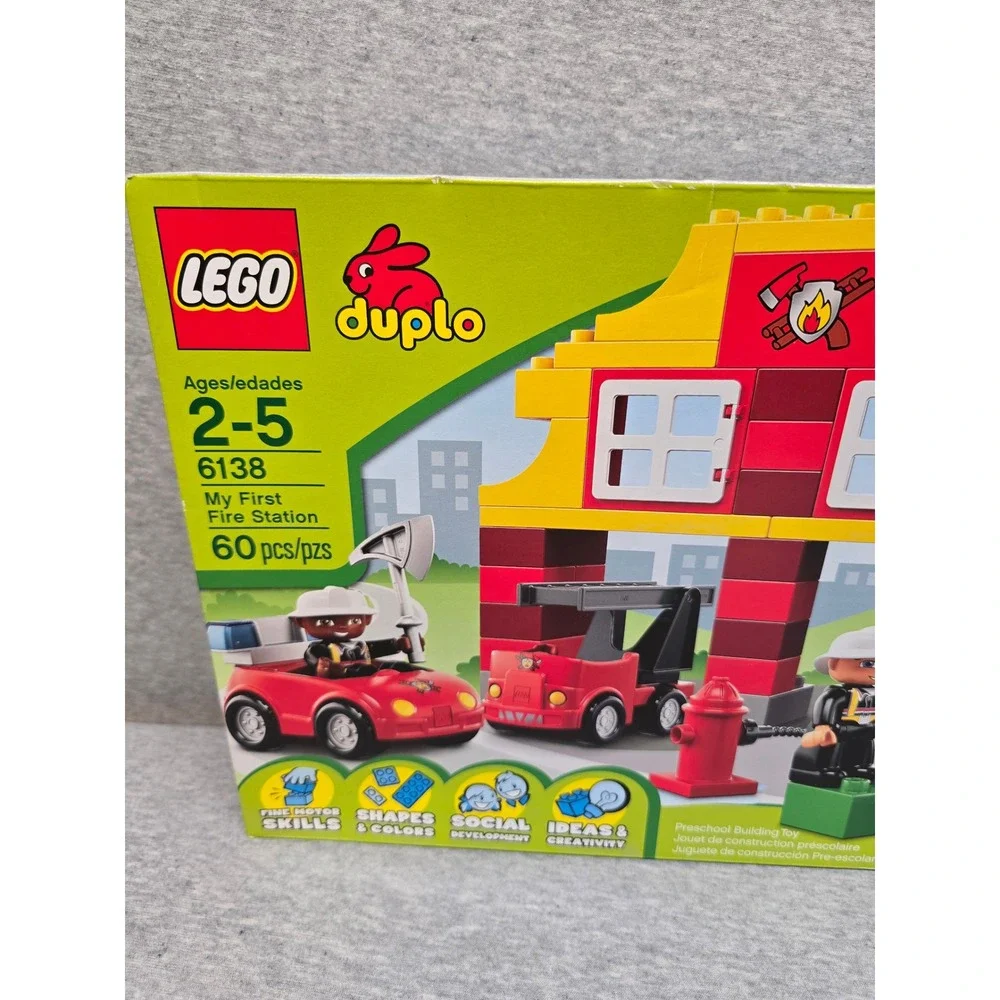 LEGO Duplo My First Fire Station 6138 Building Set 60pc Age 2-5 New Factory